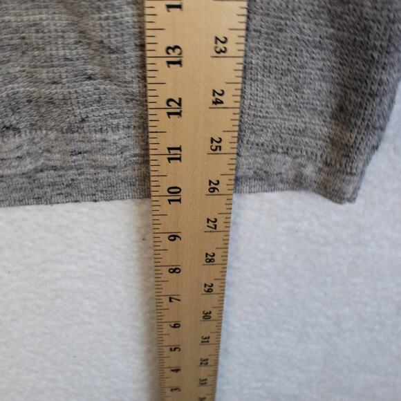 Michael Kors Sweater Women Medium Gray Wool Cotton Textured Shoulder Knit Preppy - Picture 6 of 8